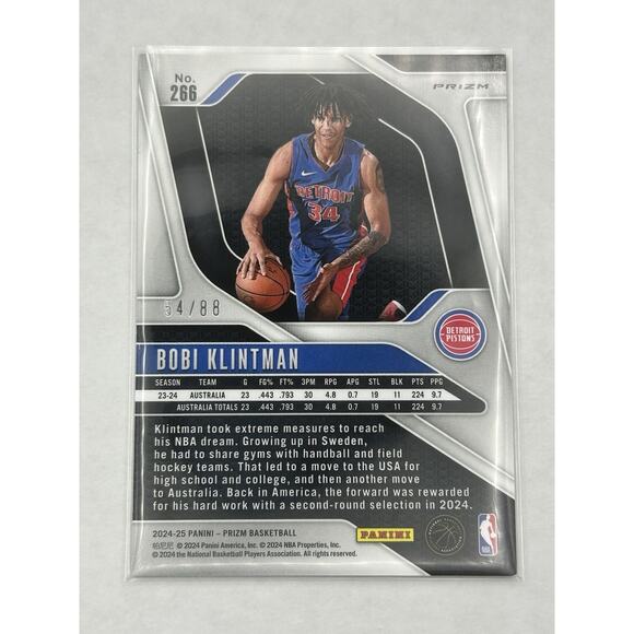 2024-25 Bobi Klintman Prizm /88 - Picture 2 of 2